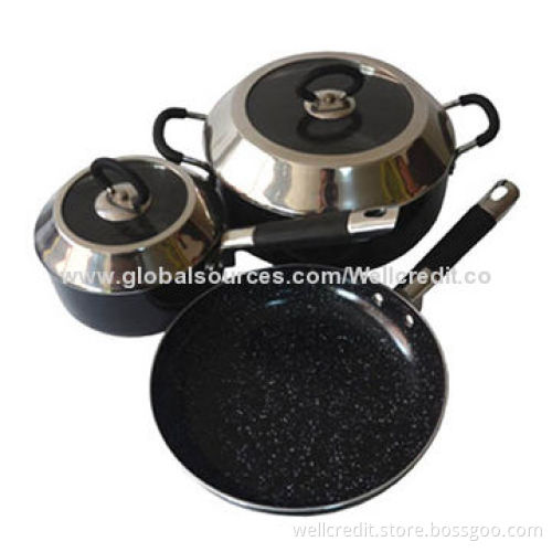 High-quality 5pcs aluminum cookware set